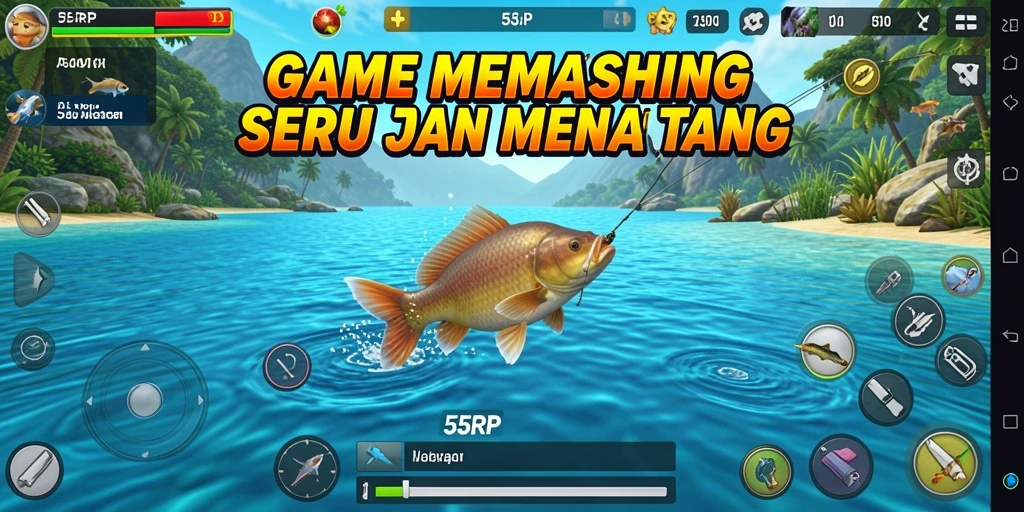 Tangkapan ikan besar di dalam permainan 55RP dengan tampilan grafis yang menakjubkan.
