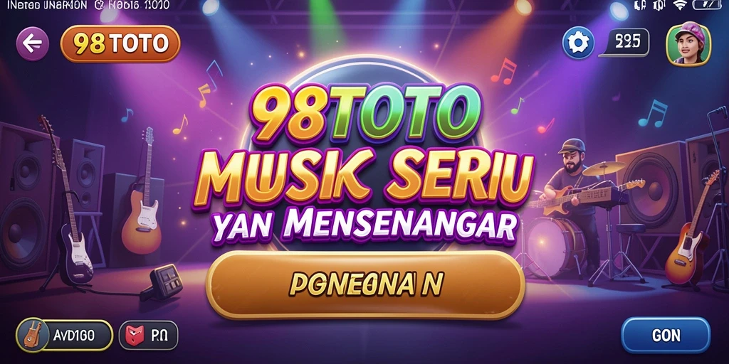 Screenshot utama 98TOTO menampilkan gameplay seru dan interaktif dalam permainan musik.