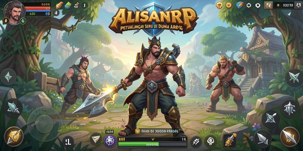 Screenshot utama menampilkan gameplay seru dalam ALISANRP dengan aksi pertempuran yang mendebarkan.