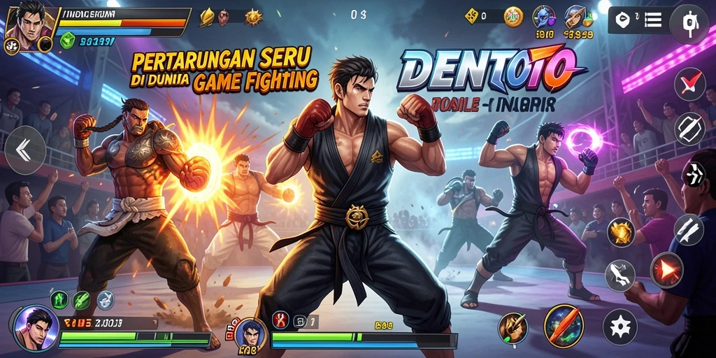 Gameplay DENTOTO menampilkan aksi pertarungan yang intens dan menarik.