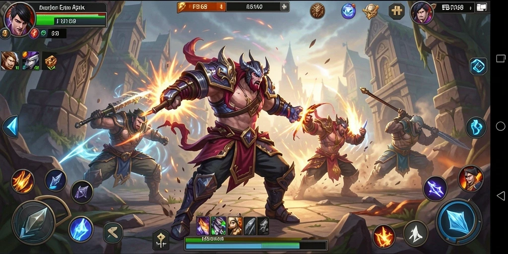 Tampilan gameplay menegangkan dalam dunia ARPG FB168.