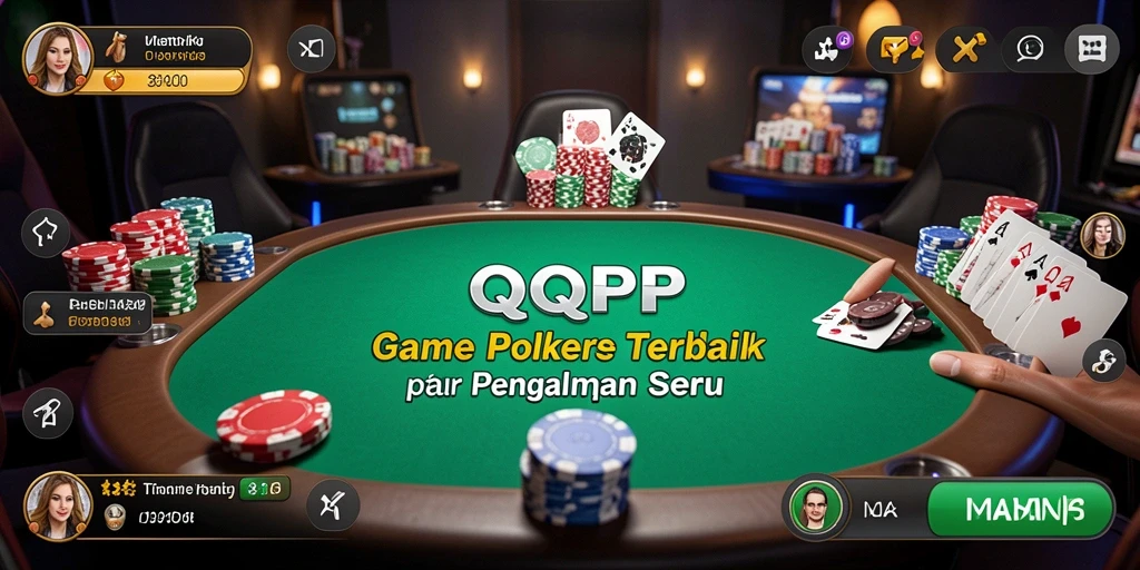 Tampilan gameplay seru di QQRP dengan pemain berkompetisi dalam Poker.