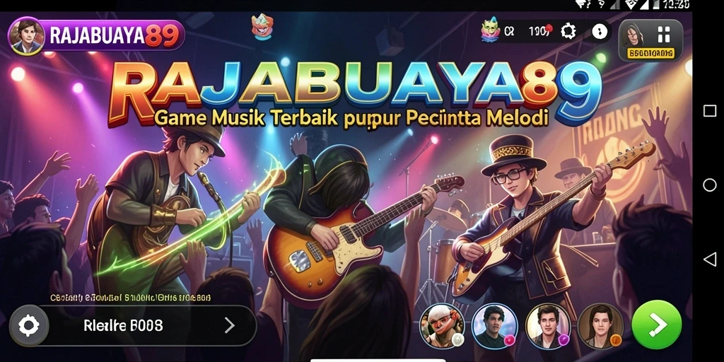 Screenshot gameplay RAJABUAYA89 menampilkan aksi seru permainan musik.