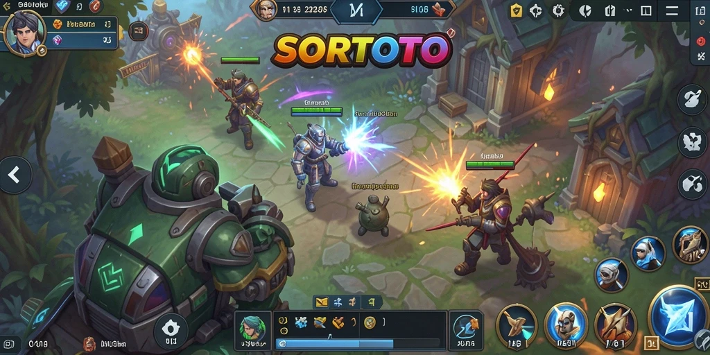 Tampilan gameplay SORTOTO yang seru dan strategis.