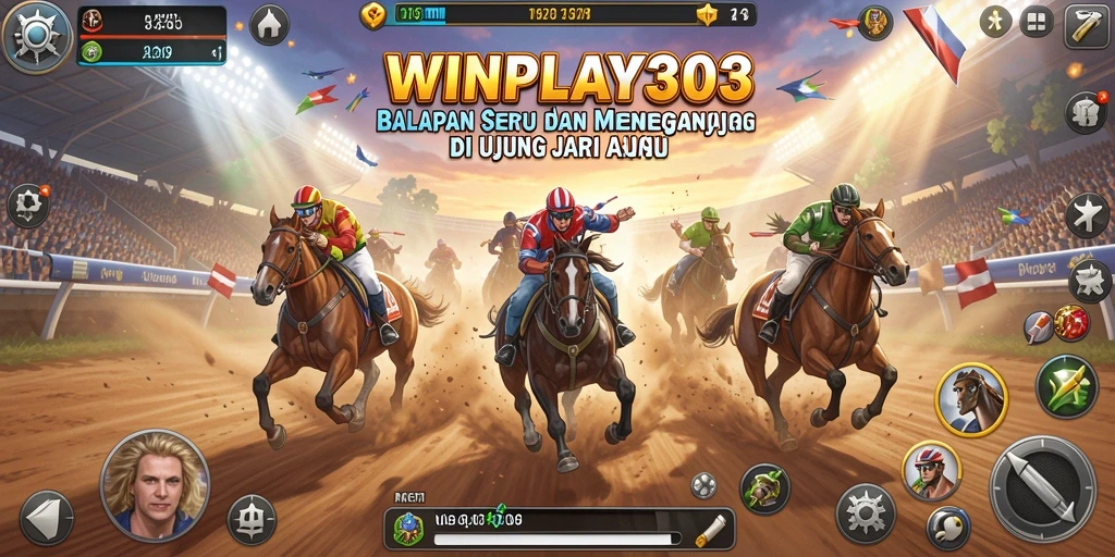 Tampilan gameplay balapan yang mendebarkan dan penuh aksi di WINPLAY303.